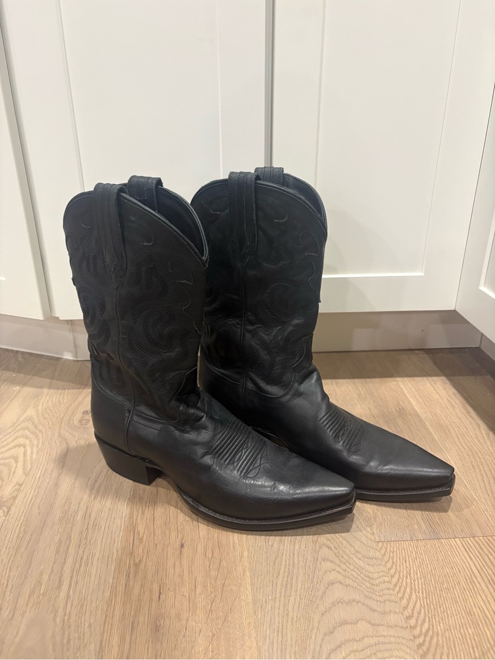Tecovas The Garrett Midnight Black Western Heeled Boots US 10.5 D